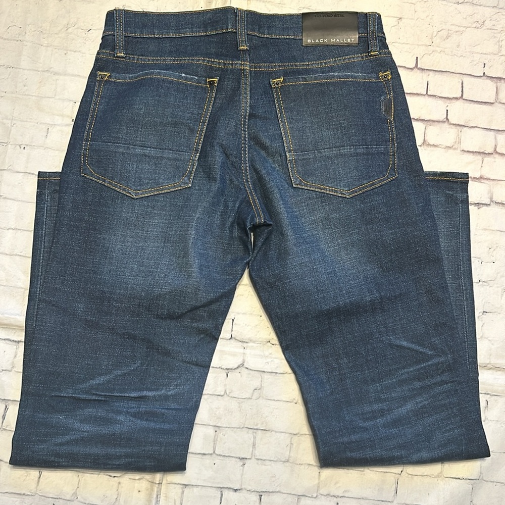 Mens denim blue  jeans US Polo Assn black Mallet jeans dark wash 30x32 GUC - Picture 4 of 7